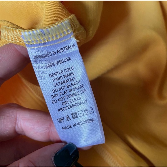 S/W/F Revolve Raline Maxi Dress Mustard Size Medium - Picture 5 of 13